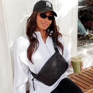 Poppy & Peonies Quilted Sidekick Belt Bag